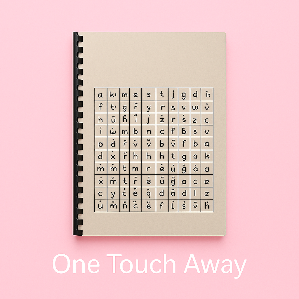 Braille Christmas Letter Grid Activity Book