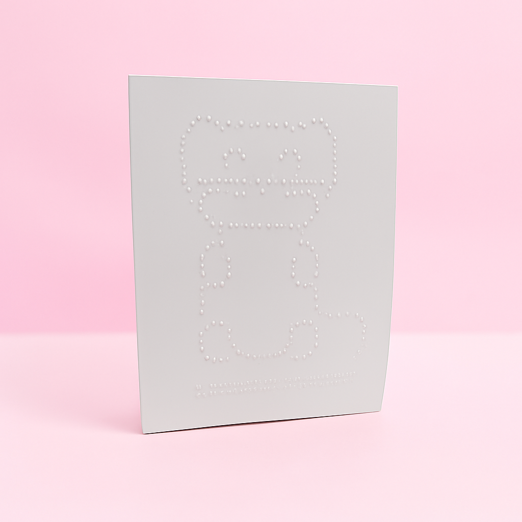 Kitten Braille Card