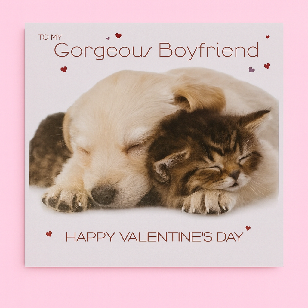 Gorgeous Boyfriend Valentine’s Day Braille Card