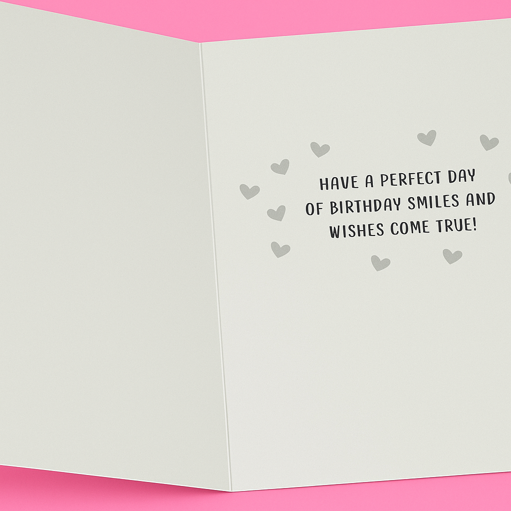 Teddy Bear Birthday Braille Card