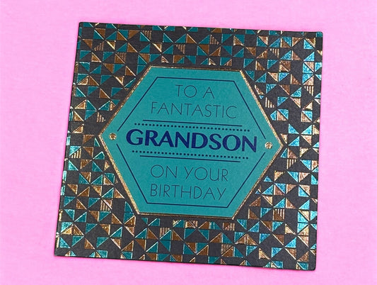 Grandson Birthday Braille Card