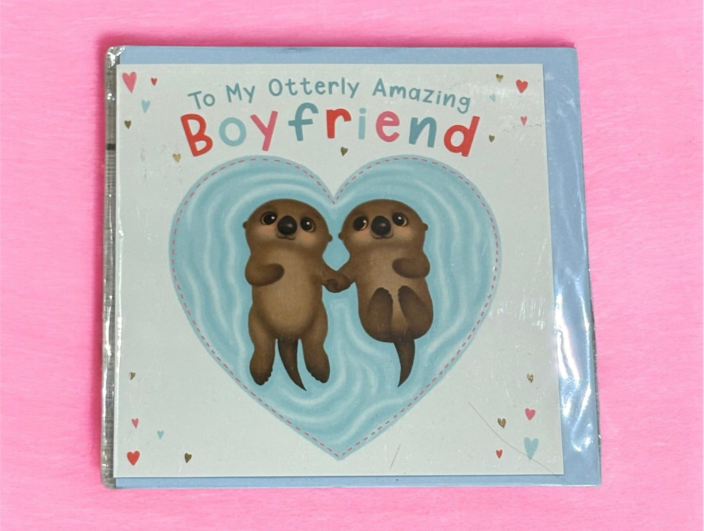 Otter Themed Boyfriend Braille Card