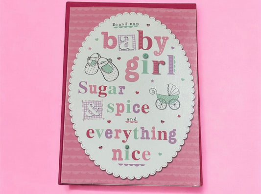 Baby Girl Braille Card