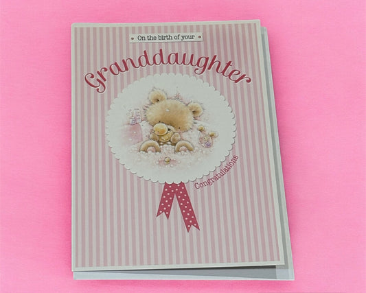 Birth Of Your Granddaughter Braille Card