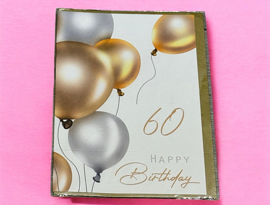 60th Birthday Braille Card
