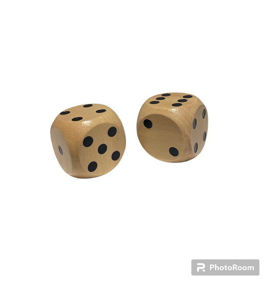 Tactile game dice, pack of 2