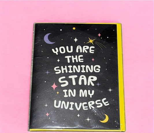 Shining Star In My Universe Braille Card