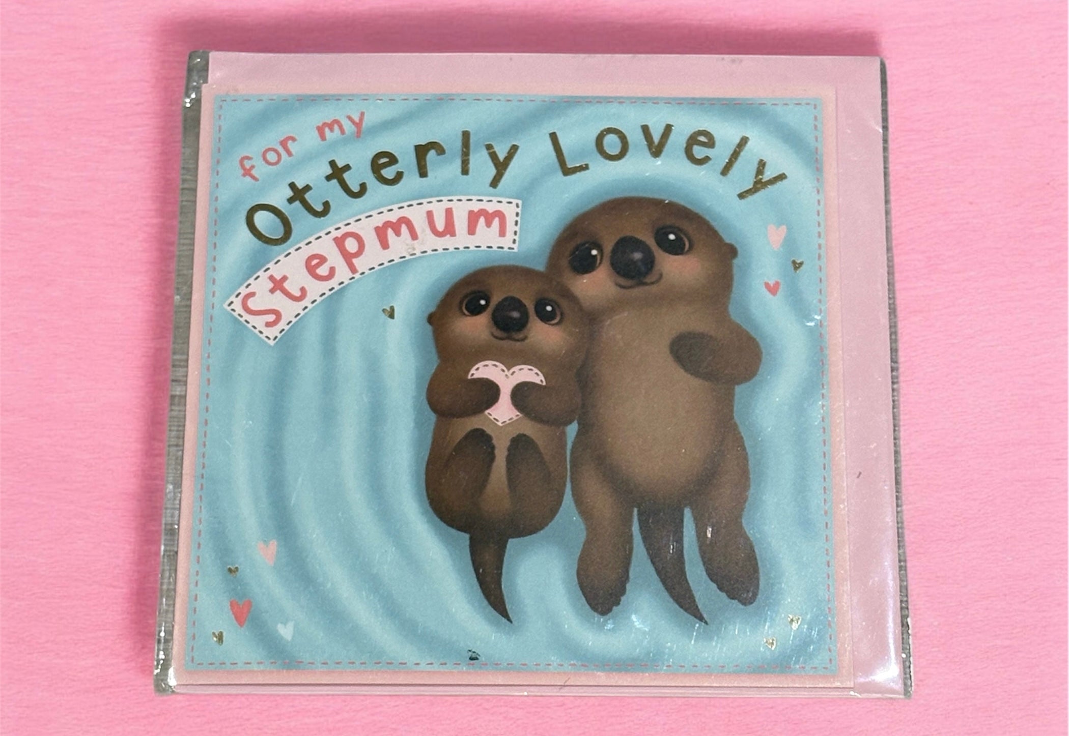 Otter Themed Stepmum Braille Card