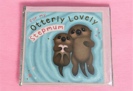 Otter Themed Stepmum Braille Card