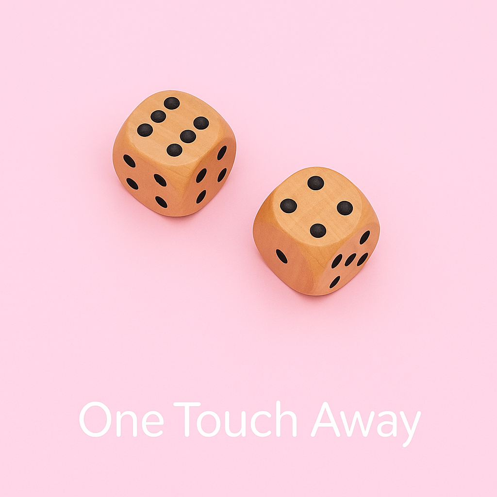 Wooden Tactile game dice, pack of 2