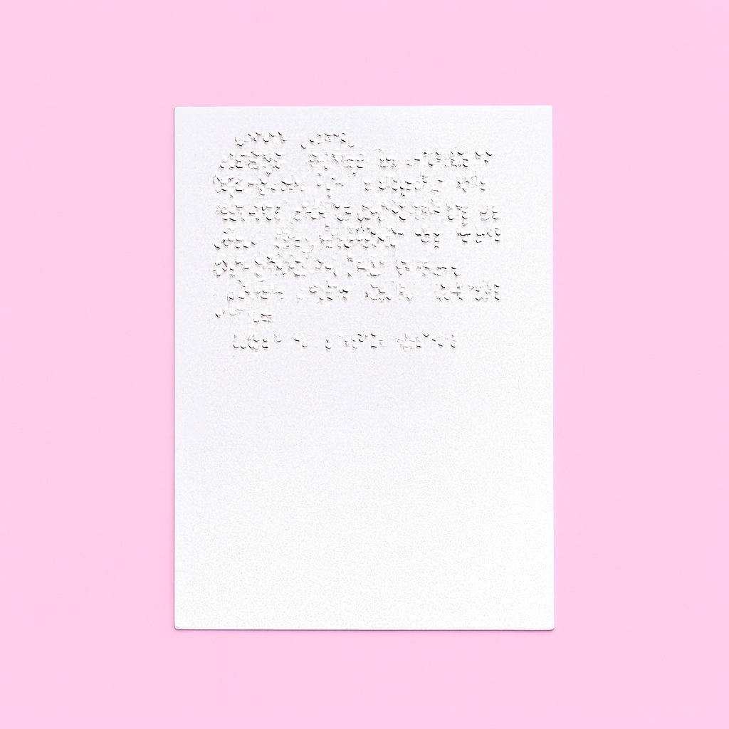 Brailled Letter From The Easter Bunny