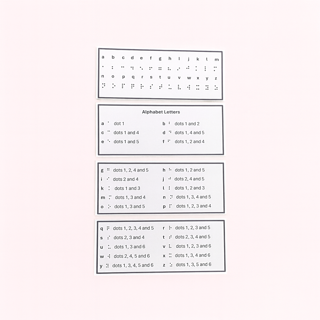 Print Revision Sheet - How To Learn Braille