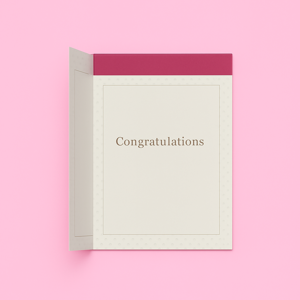 Baby Girl Braille Card
