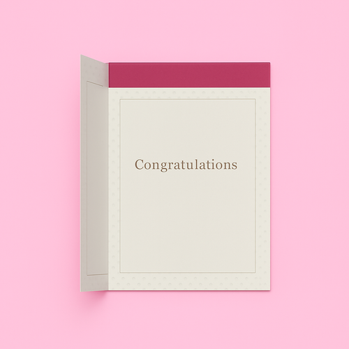 Baby Girl Braille Card