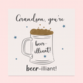 Grandson Beer Themed Braille Card
