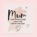 Funny Mum Braille Card