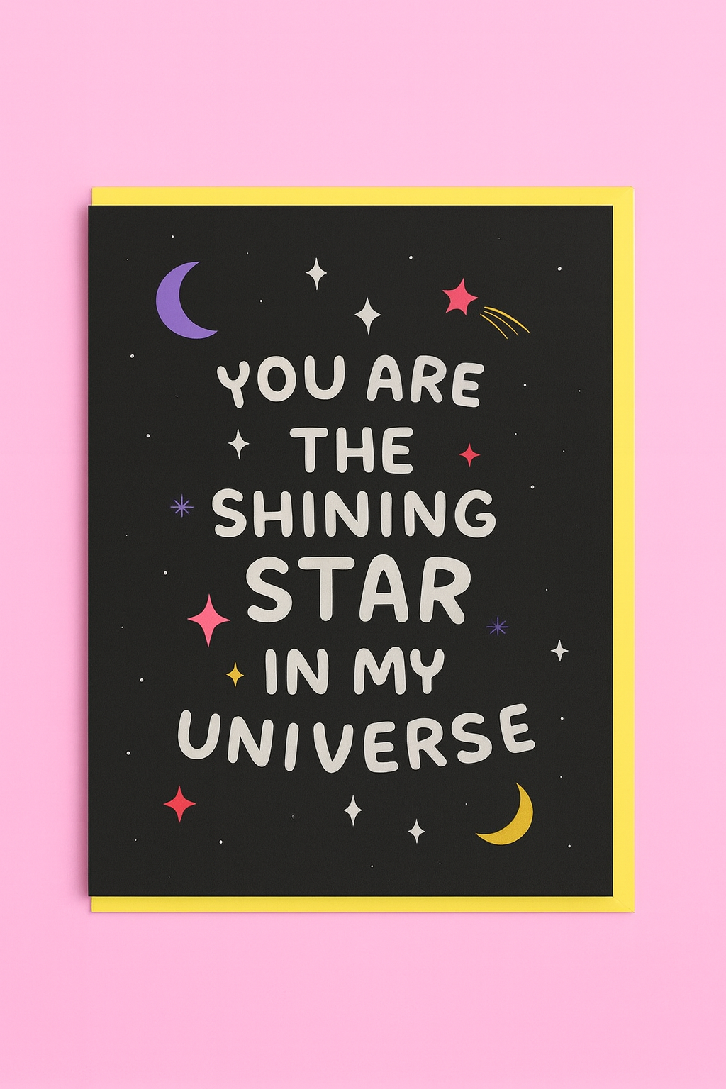 Shining Star In My Universe Braille Card