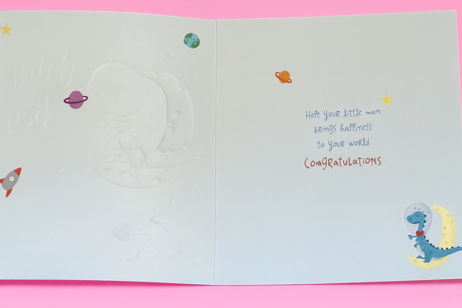 Baby Boy Is Here Braille Card