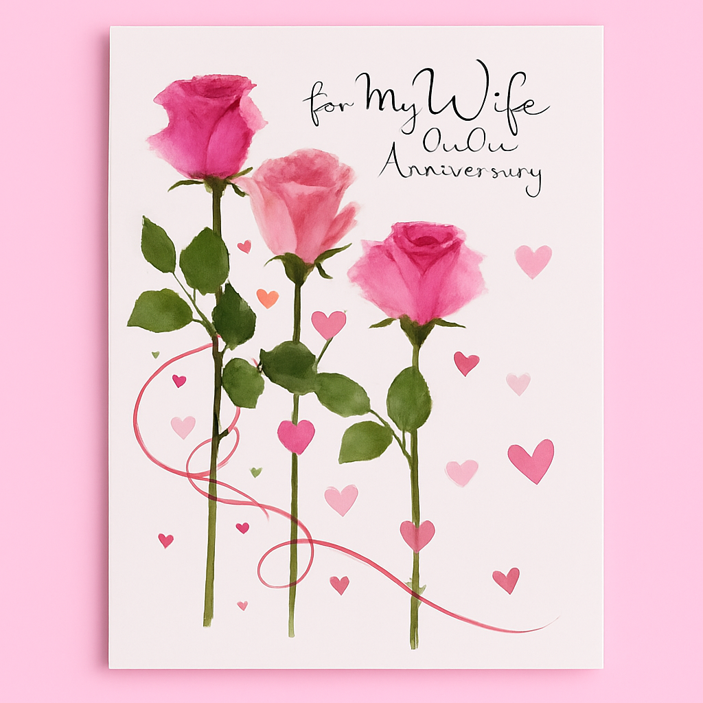 Wife Anniversary Braille Card