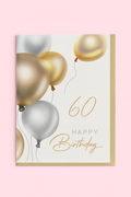 60th Birthday Braille Card