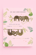 Anniversary Slothes Themed Braille Card