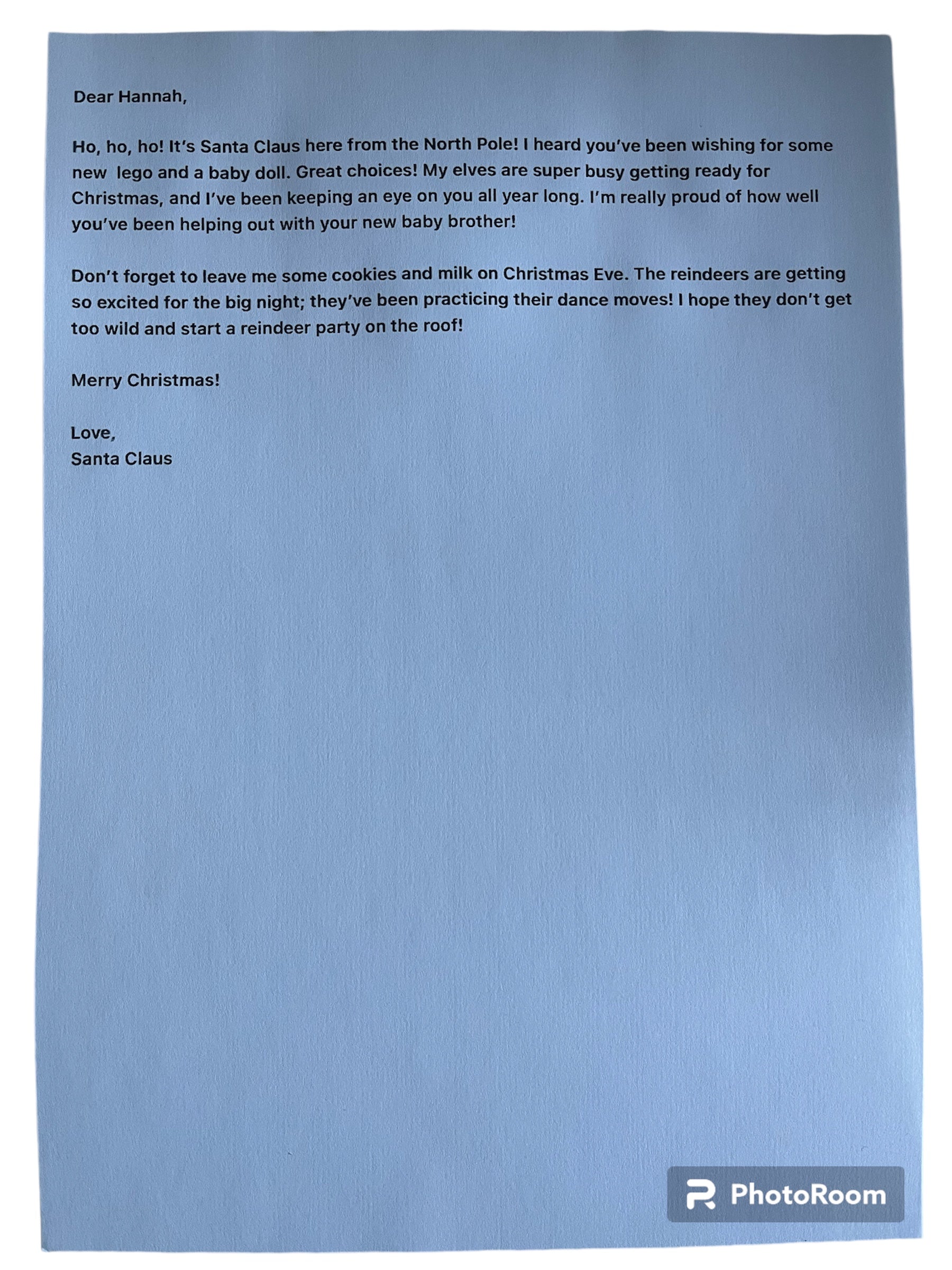 Personalised Braille Letter From Santa